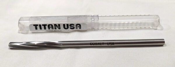 TITAN USA - Cobalt Spiral 6 Flute Reamer 0.2165"Dia (5.5mm) 5" OAL TR96808
