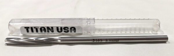 TITAN USA - Cobalt Spiral 6 Flute Reamer 0.2165"Dia (5.5mm) 5" OAL TR96808