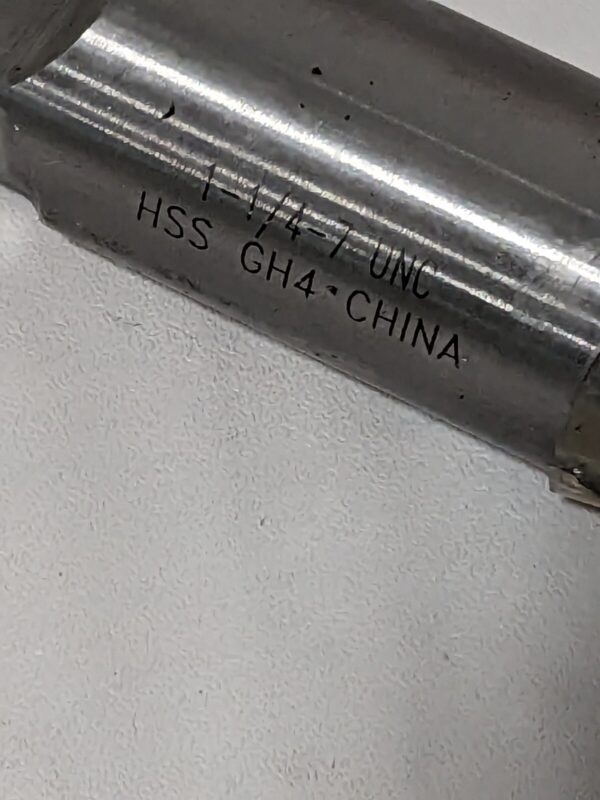 Interstate Straight Flute Tap: 1-1/4-7 UNC, 4 FL, Bottoming Chamfer 04489415