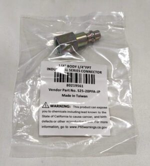 Pneumatic Hose Male Connector 1/4" FNPT x 1/4" Body 80219561