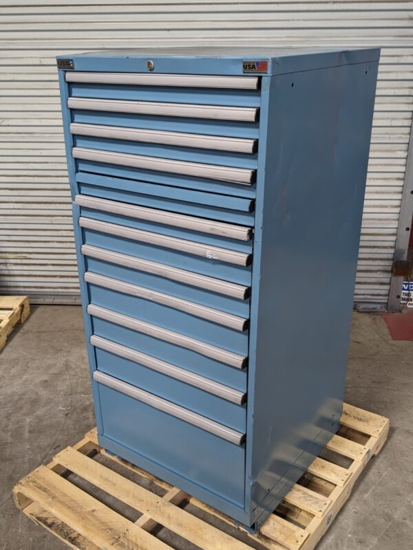 Lista 12 Drawer Modular Storage Cabinet 59 x 28 x 28 Steel Blue SCRATCH N DENT
