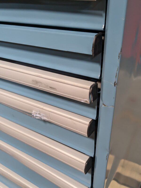 Lista 12 Drawer Modular Storage Cabinet 59 x 28 x 28 Steel Blue SCRATCH N DENT