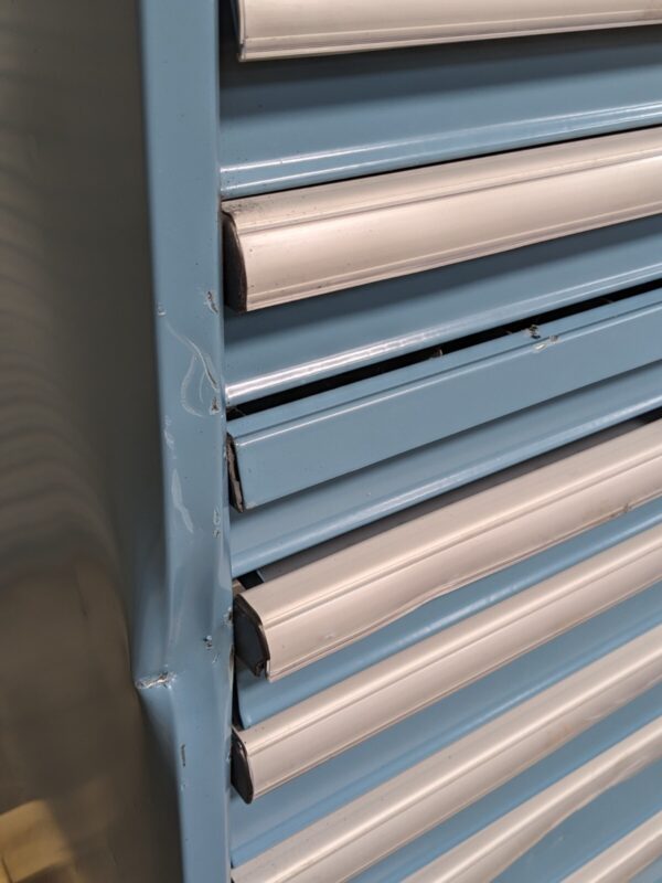 Lista 12 Drawer Modular Storage Cabinet 59 x 28 x 28 Steel Blue SCRATCH N DENT