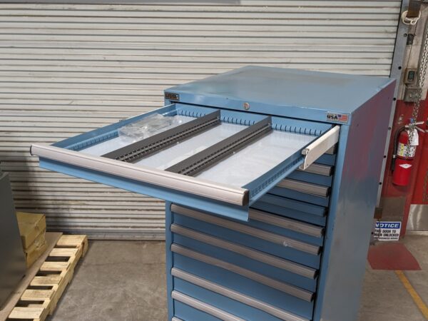 Lista 12 Drawer Modular Storage Cabinet 59 x 28 x 28 Steel Blue SCRATCH N DENT