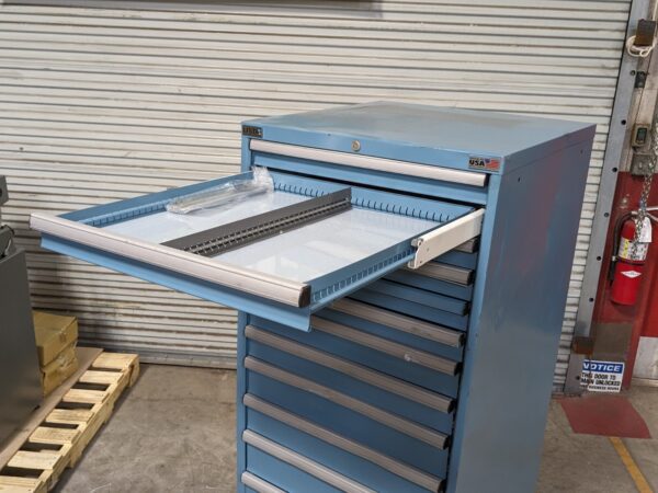 Lista 12 Drawer Modular Storage Cabinet 59 x 28 x 28 Steel Blue SCRATCH N DENT