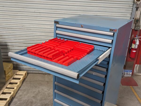 Lista 12 Drawer Modular Storage Cabinet 59 x 28 x 28 Steel Blue SCRATCH N DENT