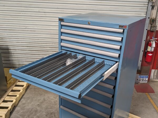 Lista 12 Drawer Modular Storage Cabinet 59 x 28 x 28 Steel Blue SCRATCH N DENT