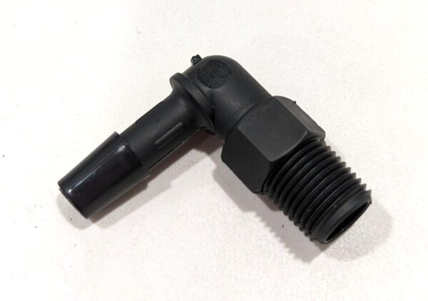 Nylon Single Barbed 90deg Elbow 1/4" Barb x 1/8" MNPT Black L2-4BN *QTY 20*