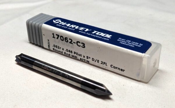 HARVEY TOOL Carbide Corner Rounding End Mill 1/16" Radius 3/16" Dia 2FL 17062-C3