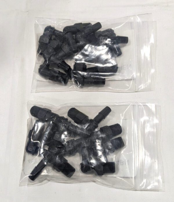 Nylon Single Barbed 90deg Elbow 1/4" Barb x 1/8" MNPT Black L2-4BN *QTY 20*