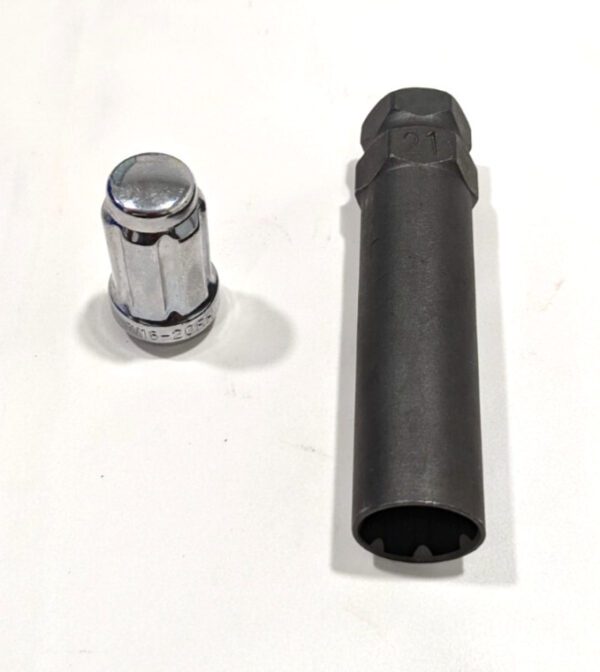 RPM Spline Drive Lug Nuts Chome 7/16-20 *10pcs* With Deep Socket C7002 C7301