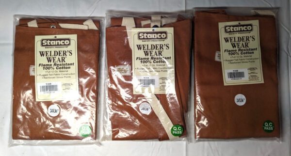 Stanco Disposable Bib Apron Flame-Resistant Protection Brown *Qty 3* W36B