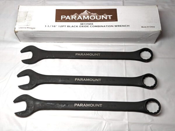 Paramount 1-1/16" Combination Wrench 12 Point Black Oxide *QTY 3* 022-1-116-BF