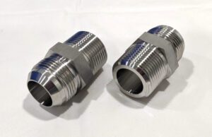 PARKER Stainless Steel 1" Flared Tube to 1"11-1/2 NPTM Adapter 2 Pack PT-00280