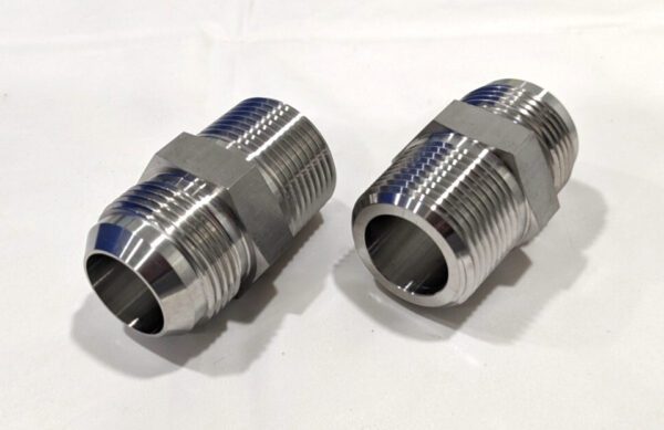 PARKER Stainless Steel 1" Flared Tube to 1"11-1/2 NPTM Adapter 2 Pack PT-00280