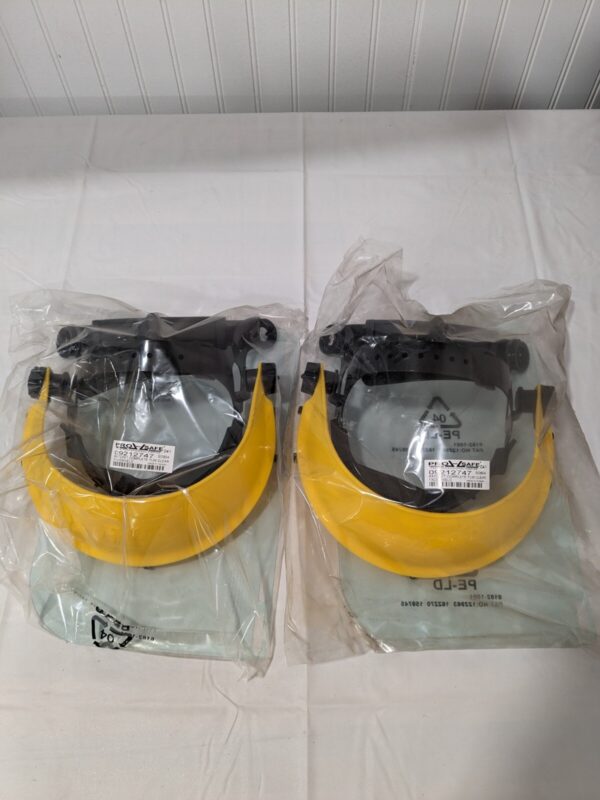 PRO-SAFE Face Shield & Headgear: Polycarbonate, Yellow, 8" H, 12" W Qty 2 SO804