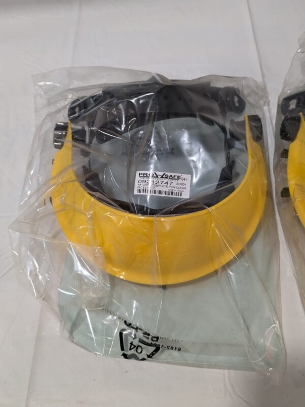PRO-SAFE Face Shield & Headgear: Polycarbonate, Yellow, 8" H, 12" W Qty 2 SO804
