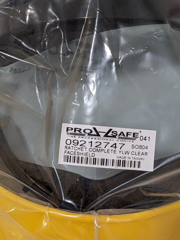 PRO-SAFE Face Shield & Headgear: Polycarbonate, Yellow, 8" H, 12" W Qty 2 SO804