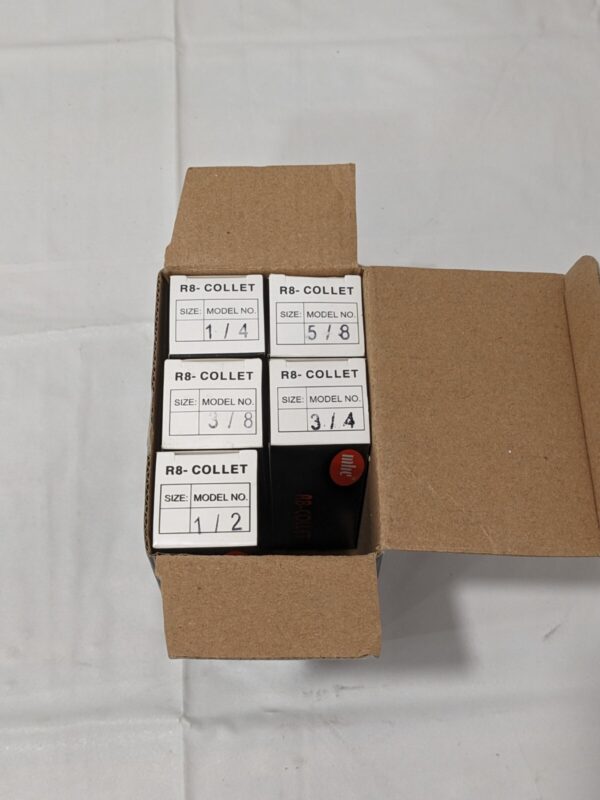 Collet Set: 5 Pc, 1/4 to 3/4" Capacity 231-0006 INCOMPLETE