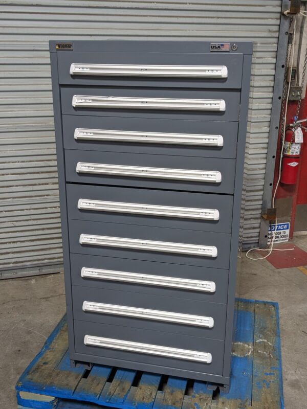 Vidmar Modular Storage Cabinet 9 Drawer 59" x 30" x 28" Scratch N Dent