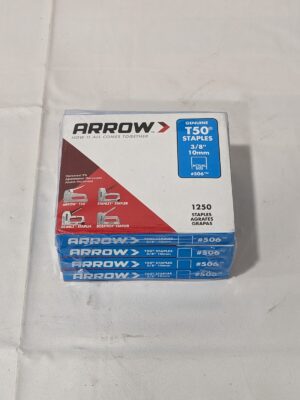 ARROW High Carbon Steel Heavy-Duty Staple: 3/8" Leg Length 4 Packs #506
