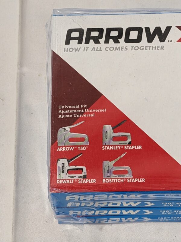 ARROW High Carbon Steel Heavy-Duty Staple: 3/8" Leg Length 4 Packs #506