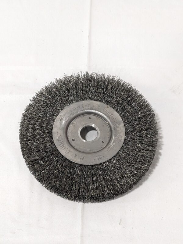 WEILER Crimped Wheel Brush: 6" Wheel Dia, 1/2" Face Width 01068