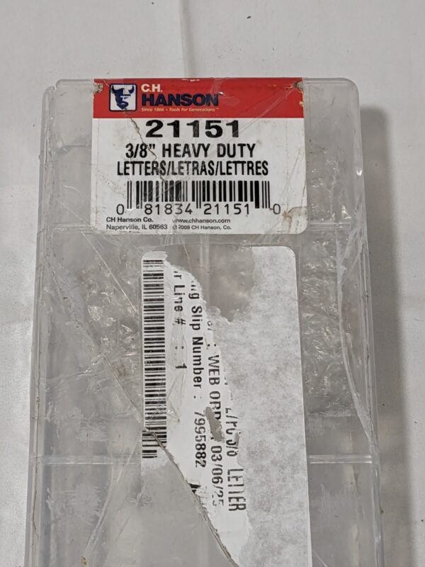 C.H. HANSON Heavy-Duty Stamp Set: 3/8" Character, 23 pc 21151 INCOMPLETE