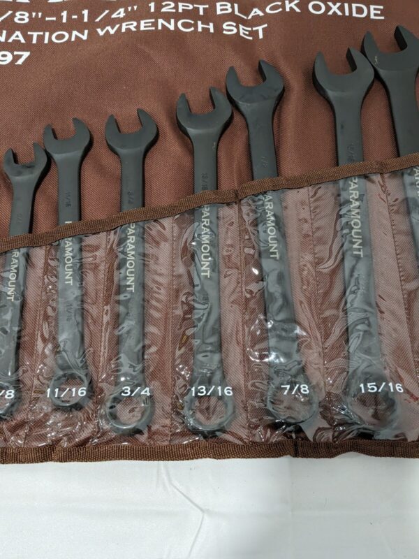 PARAMOUNT Combination Wrench Set: 14 Pc, 3/8 in - 1-1/4" 022-14SSET