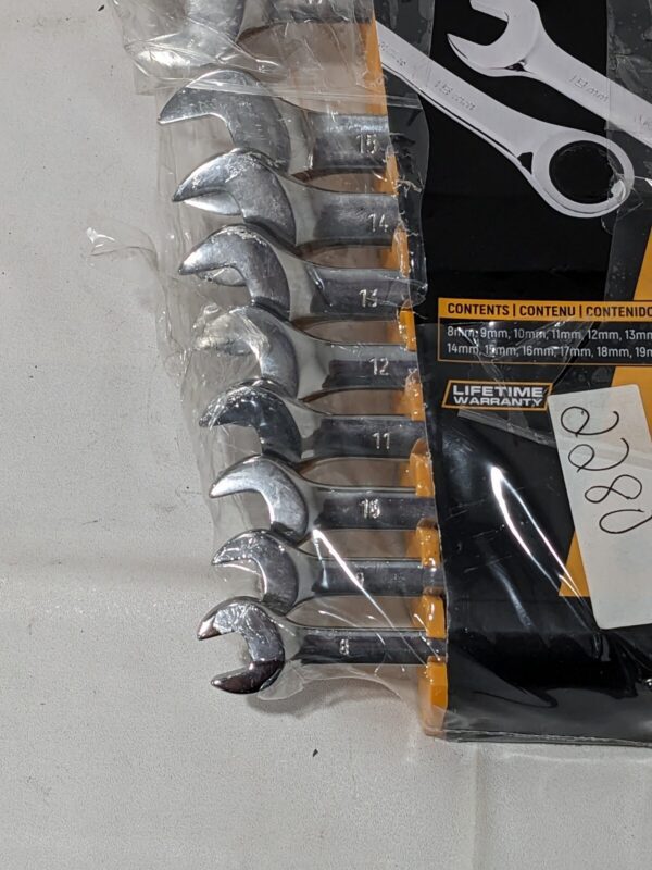 GEARWRENCH Combination Wrench Set: 11 Pc, 8 mm - 19 mm 9412 INCOMPLETE