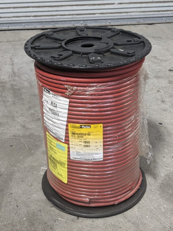 700 Ft. Spool Parker Jiffy Push-On Air Hose 1/4" I.D. 300 PSI Max. 7212-251RD