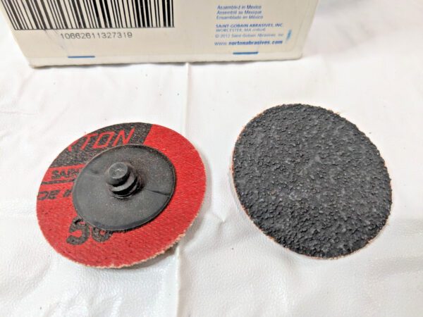 NORTON Red Heat R983 Quick-Change Discs 2" TR Type III 50G QTY 25 66261132731