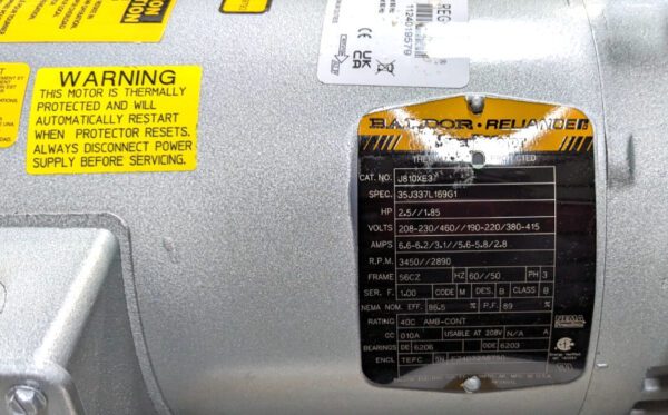 GAST 2-1/2 HP Regenerative Air Blower 230/460V 3PH R5325A-2