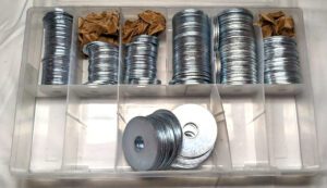 255 Piece Fender Washer Assortment Steel 3/16" to 1/2" NFC-KIT236