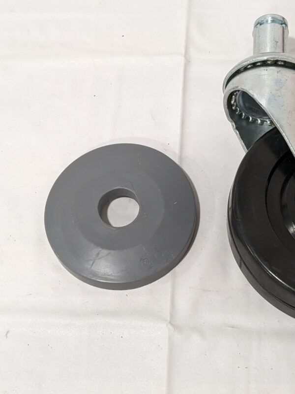 Caster: Hard Rubber Swivel w/Brake & Bumper 5" Diam x 1-1/4" Wide CA5SBR-RB