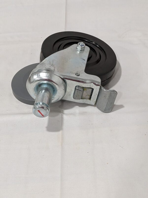 Caster: Hard Rubber Swivel w/Brake & Bumper 5" Diam x 1-1/4" Wide CA5SBR-RB