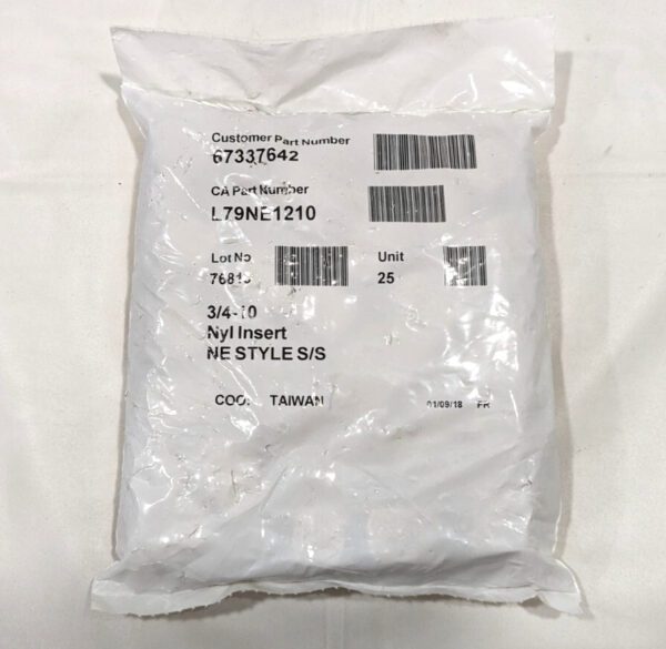 Stainless Steel Hex Lock Nut with Nylon Insert 3/4-10 *Pack of 25* L79NE1210