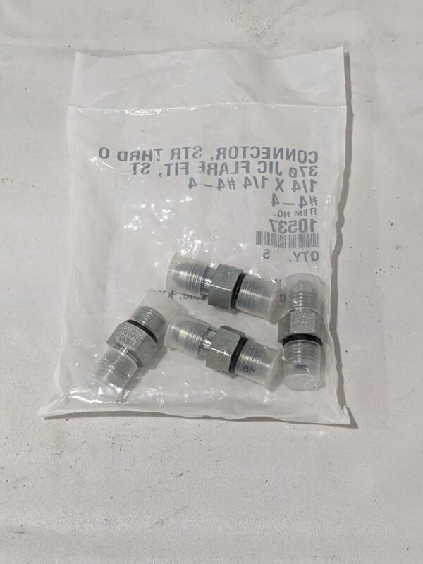 Steel Flared Tube Connector: 1/4" X 1/4" #4-4 Bag of 4 10537