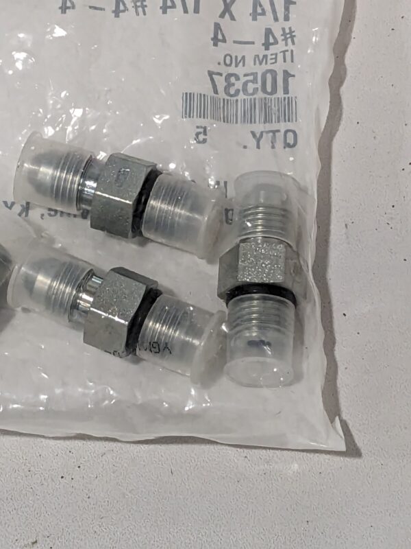 Steel Flared Tube Connector: 1/4" X 1/4" #4-4 Bag of 4 10537