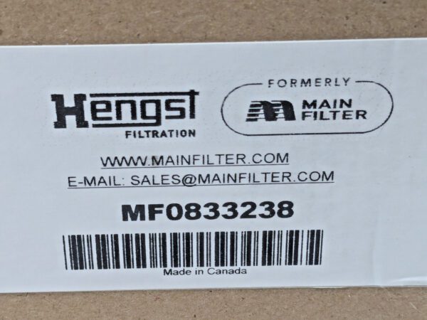 Main Filter Replacement/Interchange Hydraulic Filter Element 10 Micron MF0833238