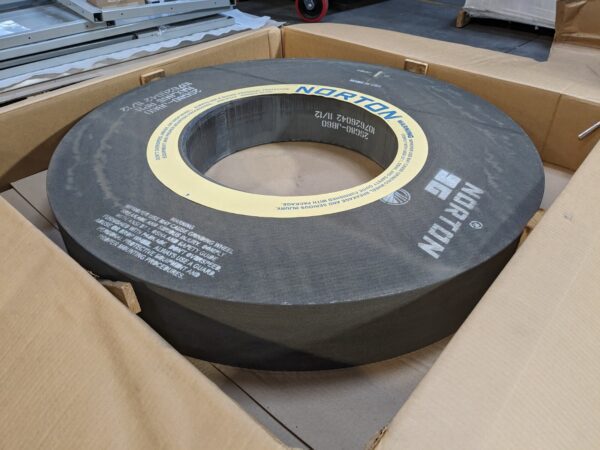 Norton Surface Grinding Wheel 42" Dia. 6" Thick 20" Hole 865 RPM Max. 2SG80-JB60