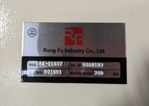 RONG FU 5 x 16" Horizontal Bandsaw Variable-Speed Pulley 110V 1.5HP RF-916SV