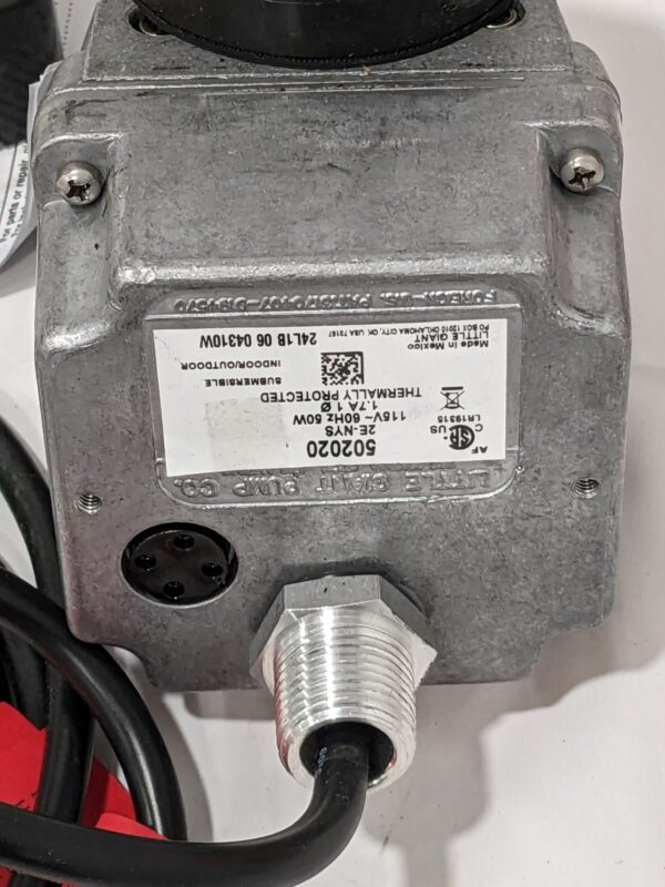 Little Giant Submersible Pump 1.7 Amp Rating Alum. Housing 502020 PARTS/REPAIR