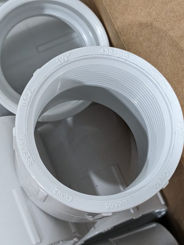 Spears 1-1/2" PVC Plastic Pipe Female Adapter, SCH 40 Qty 25 435-015