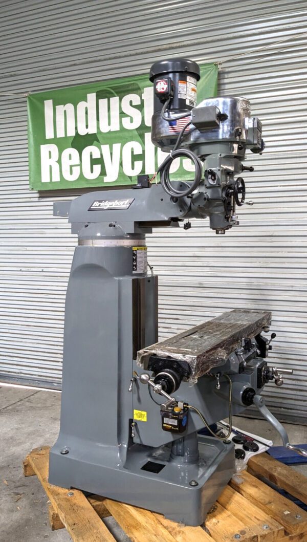 BRIDGEPORT 9" x 49" Milling Machine S1 with Newall DRO / Powerfeed 230/460v 3 Ph