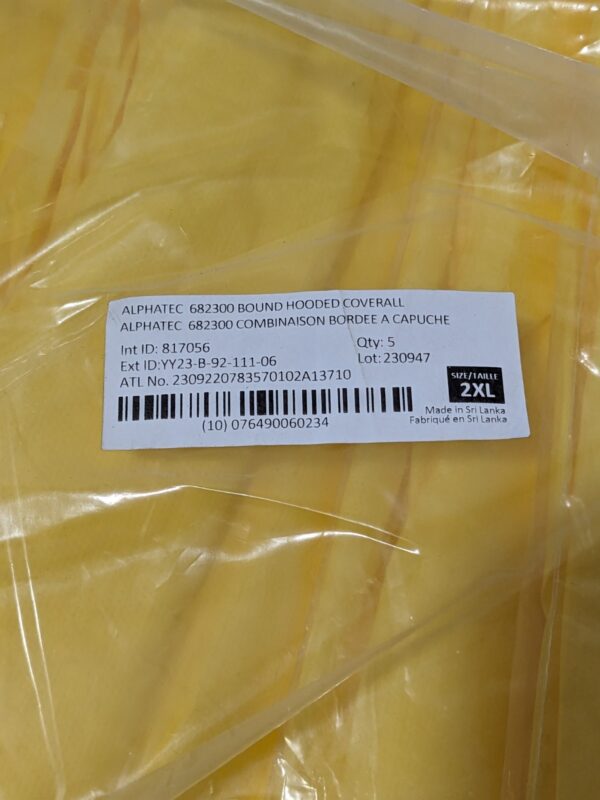 ANSELL Non-Disposable Chemical-Resistant Coveralls: Sz 2XL Qty 5 YY23-B92-111-06