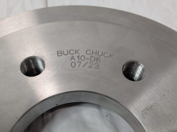 Buck Chuck Adapter for 10" Dia Self Centering Lathe Chuck D1-6 Mount A10-D6