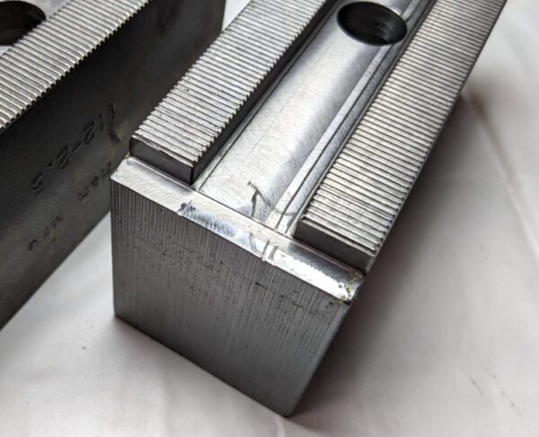 H & R MANUFACTURING Lathe Chuck Soft Jaws 5-1/4" OAL Serrated Steel HR112-2.5