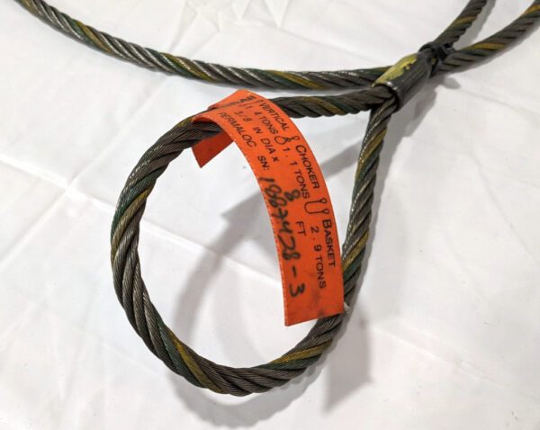 LIFT-ALL Eye & Eye Wire Rope Sling 3/8" Dia x 8' Long 1.4 Ton Vertical 38IEEX8