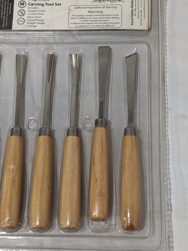 EXCEL BLADES 6 Piece Wood Gouge Set 7" OAL, Steel Blade 56011